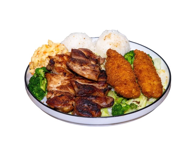 13. Shrimp & BBQ Chicken Combo.