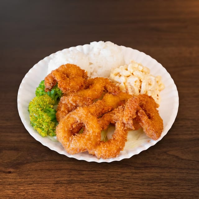 3.Crispy Breaded Shrimps With Mixed Vegetable (Lunch & Dinner).