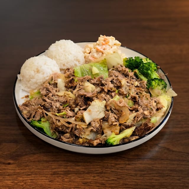 Island Kalua Pork & Grilled Veggies.
