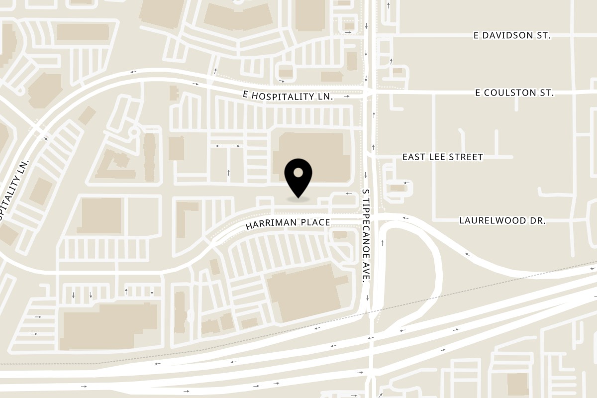 Map showing the location of Everest Grill & Wrap on 1060 Harriman Pl Ste C2 in San Bernardino